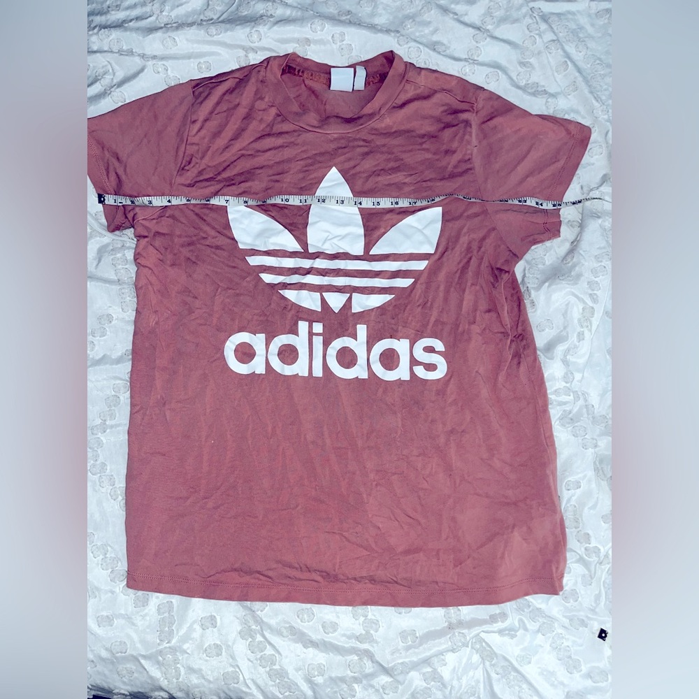 Pink Adidas tee with white logo #streetwear